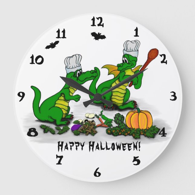Dragons - Happy Halloween ! Today I will cook Large Clock (Front)