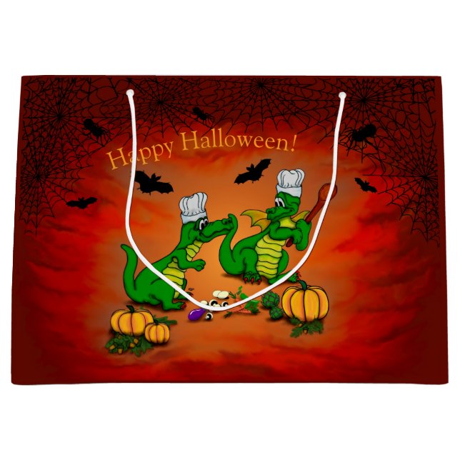 Dragons - Happy Halloween ! Today I will cook Large Gift Bag (Front)