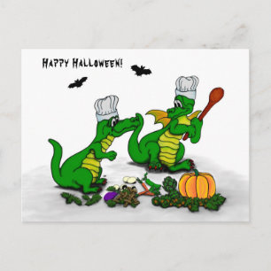 Dragons - Happy Halloween ! Today I will cook Postcard