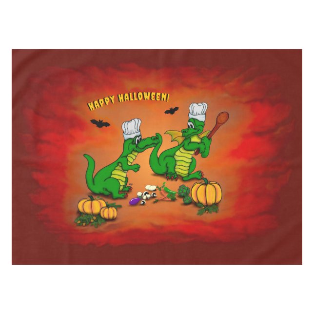 Dragons - Happy Halloween ! Today I will cook Tablecloth (Front (Horizontal))