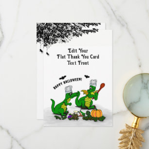 Dragons - Happy Halloween ! Today I will cook Thank You Card