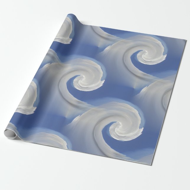 Dragons in  the sky... wrapping paper (Unrolled)