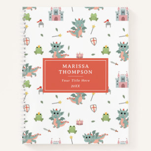 Dragons Knights Fairytale Medieval Castle Notebook