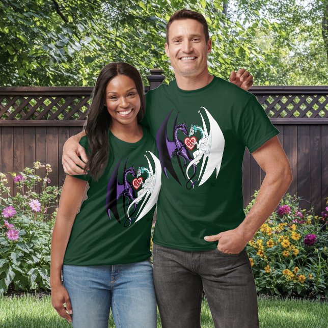 Dragons Love Heart Blue T-Shirt (Creator Uploaded)