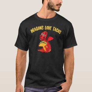Dragons Love Tacos Cool Fish Tacos Dish T-Shirt