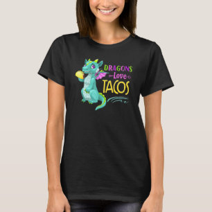 Dragons Love Tacos Cool Fish Tacos Dish T-Shirt