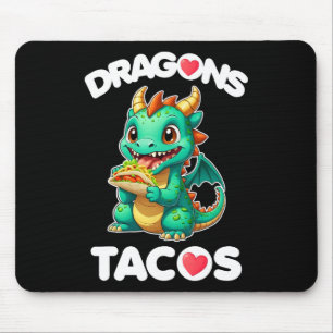 Dragons Love Tacos Cute Cinco De Mayo Mexican Food Mouse Mat