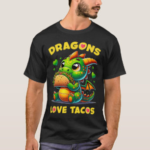 Dragons Love Tacos Cute Cinco De Mayo Mexican Food T-Shirt