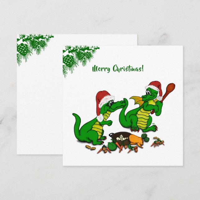Dragons - Merry Christmas ! - today I will cook Holiday Card (Front/Back)