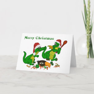 Dragons - Merry Christmas ! - today I will cook Holiday Card