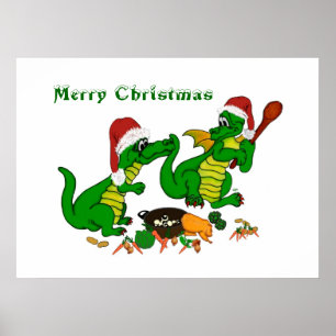 Dragons - Merry Christmas ! - today I will cook Poster