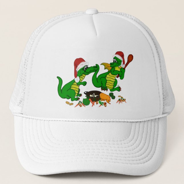Dragons - Merry Christmas ! - today I will cook Trucker Hat (Front)