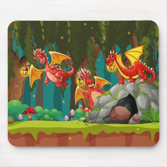Dragons Mouse Mat (Front)