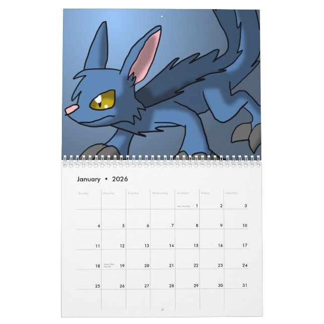 Dragons of Ganene K. Calendar 1 (Jan 2026)