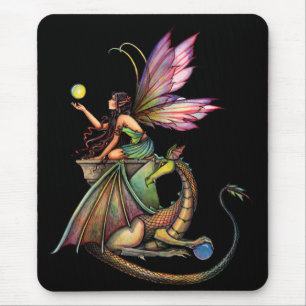 Dragon's Orbs Fairy and Dragon by Molly Harrison Mouse Mat