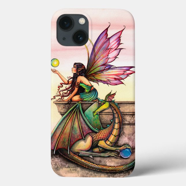 Dragon's Orbs Fairy and Dragon Fantasy Art Case-Mate iPhone Case (Back)
