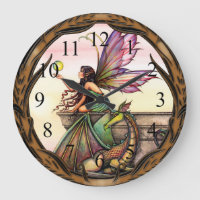 Dragon's Orbs Fairy and Dragon Wall Clock
