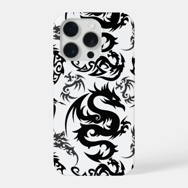 Dragons outline pattern 05.b.DOLP01 iPhone Case (Back)