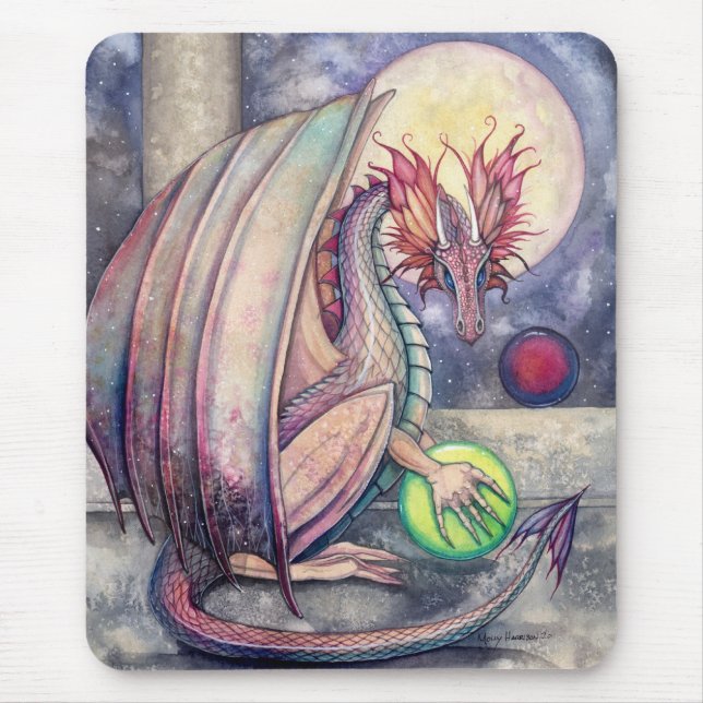 Dragon's Perch Fantasy Art Mousepad (Front)