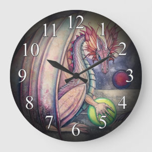Dragon's Perch Fantasy Art Wall Clock