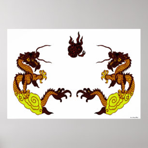Dragons Playing with the Pearl Print