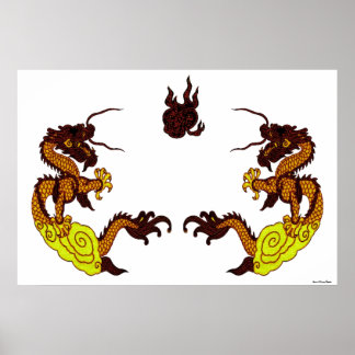 Dragons Playing with the Pearl Print