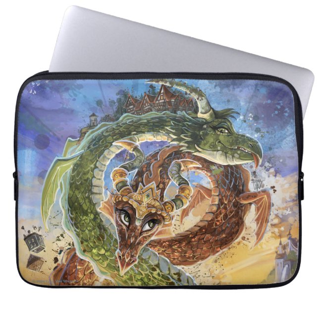 Dragons Rising Art Laptop Sleeve (Front)
