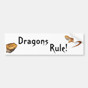 Dragons Rule! Bumper Sticker