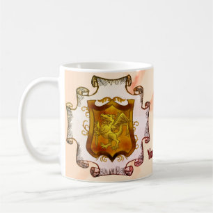 Dragons Shield  Family Crest Surname  Coffee Mug