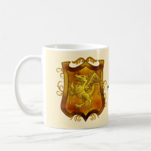 Dragons Shield  Family Crest Surname  mug