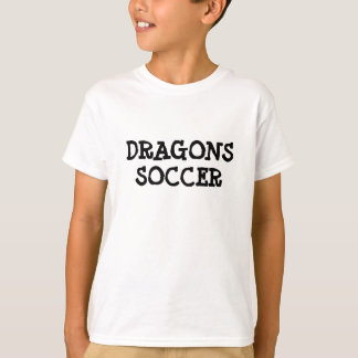 DRAGONS, SOCCER WHITE T-SHIRT