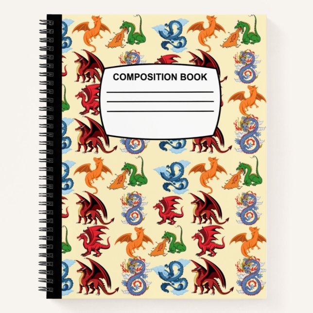 Dragons Spiral Composition Notebook (Front)