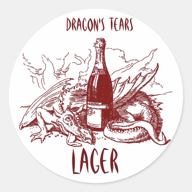 DRAGON'S TEARS ~ STICKER ~ GREAT HOME BREW LABELS! (Front)