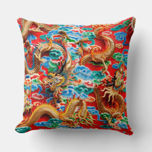 dragons temple pillow