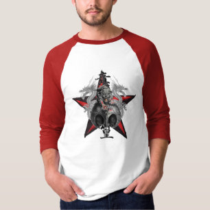 Dragons Tiger Skull Red Star T-shirt - Customised