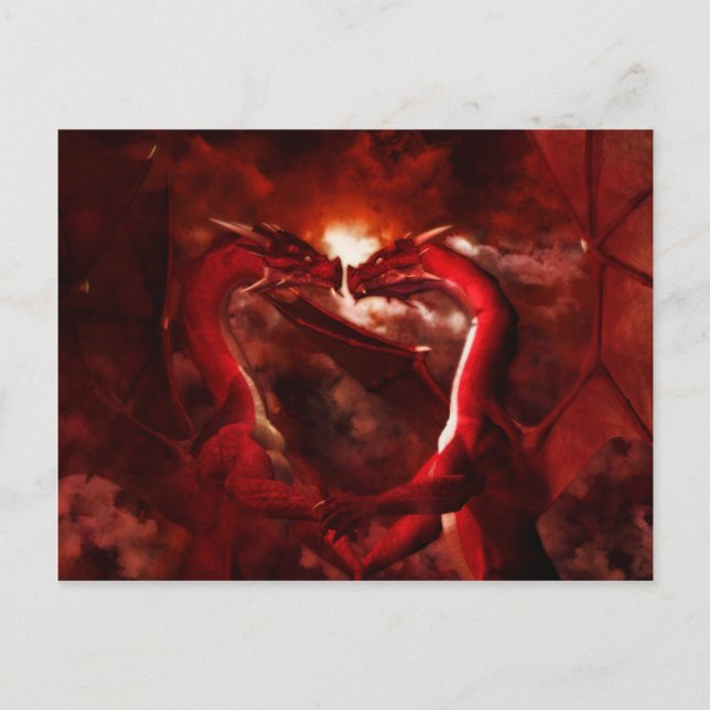 Dragons Valentines Holiday Postcard (Front)