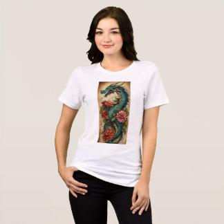 "Dragon's Watercolor Realm T-Shirt" Tri-Blend Shirt