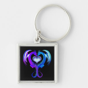 Dragons with a Heart Keychain