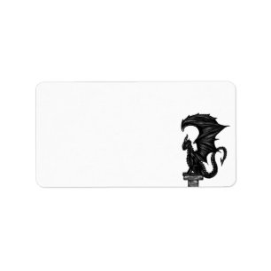 Dragonstatue Label