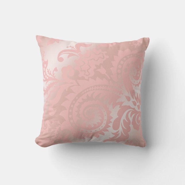 Dragontail Paisley Ombre | pink Cushion (Front)