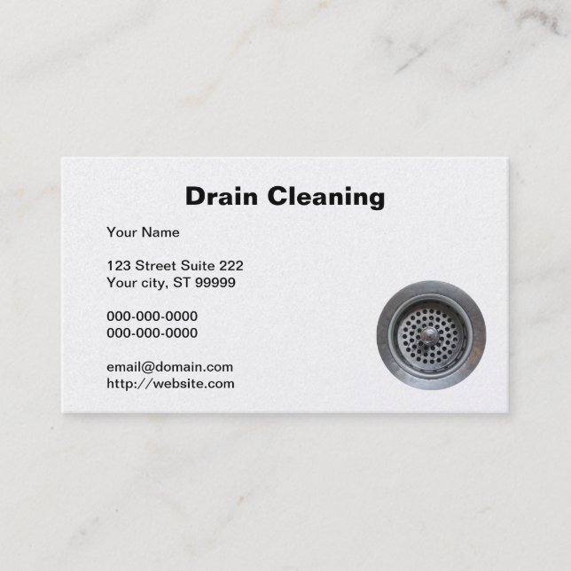 Drain Cleaning Business Card (Front)
