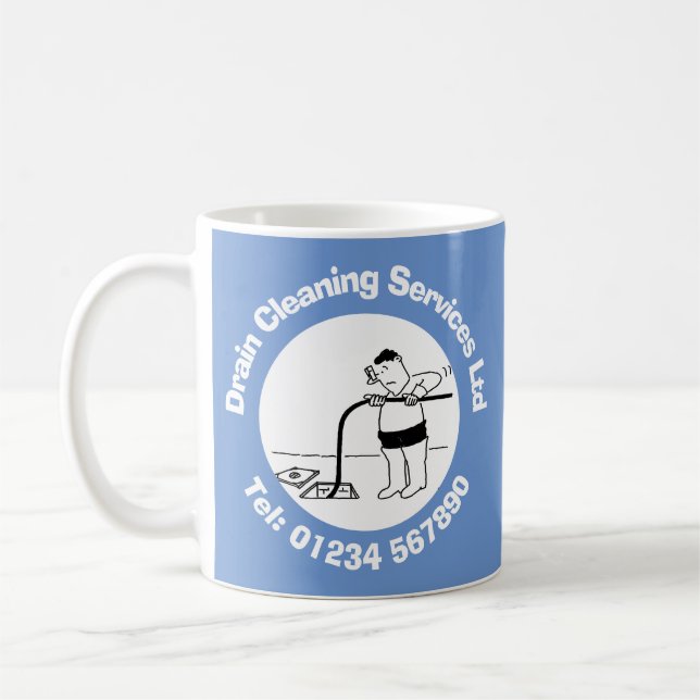 Drain Cleaning Business Pronotional Coffee Mug (Left)