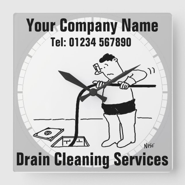 Drain Cleaning Services Business Clock (Front)