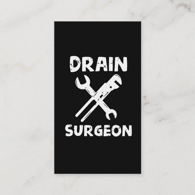 Drain Surgeon Funny Plumber Husband Business Card (Front)