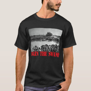 Drain The Swamp Capitol Cows Vintage Print T-Shirt