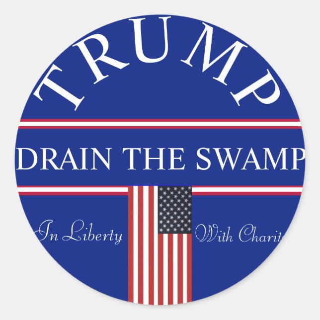Drain the Swamp  Classic Round Sticker (Front)
