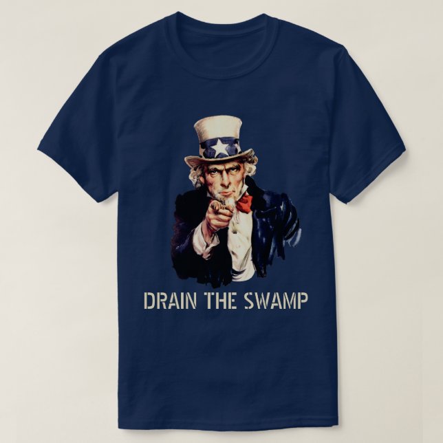 Drain the Swamp (Dark) T-Shirt (Design Front)