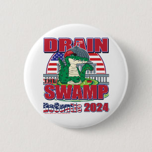 Drain-The-Swamp-DeSantis-2024 6 Cm Round Badge