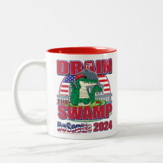 Drain-The-Swamp-DeSantis-2024 Two-Tone Coffee Mug