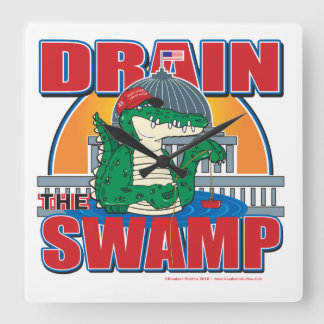 Drain The Swamp in Washington Square Wall Clock